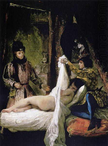Eugene Delacroix Showing his Mistress china oil painting image